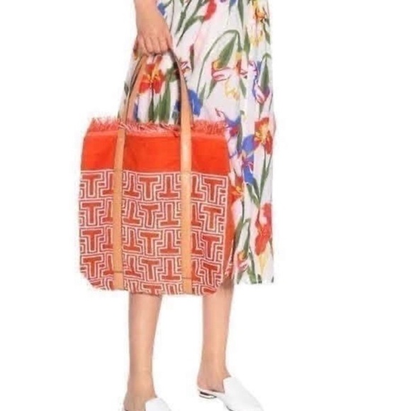 tory burch towel beach bag